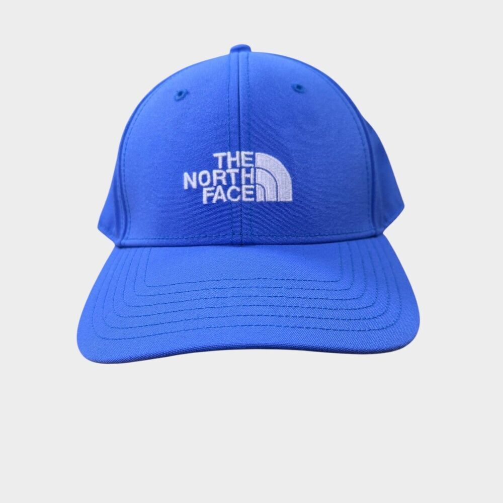 The North Face Hat Cap Blue White Logo Embroidered Adjustable Unisex